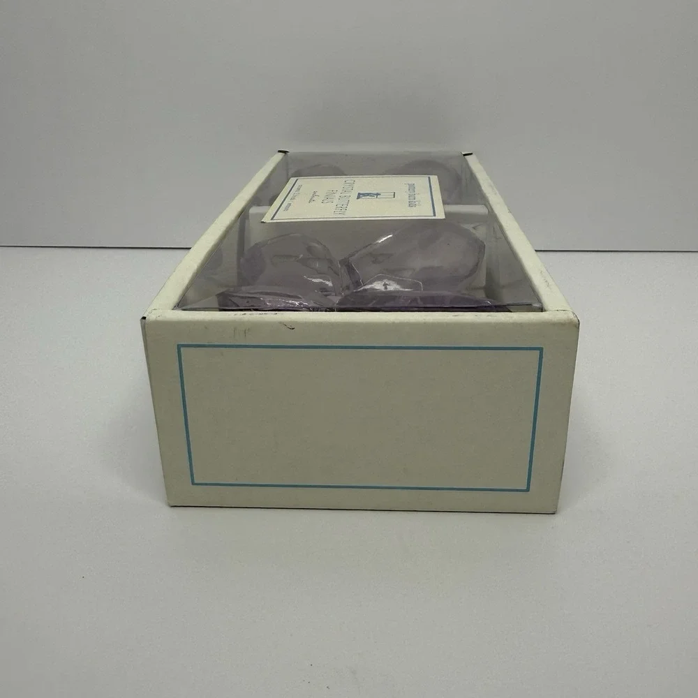 Pottery Barn Kids Crystal Butterfly Finials Purple NIB Set Of 2